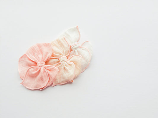 Pink, Peach and White Bows