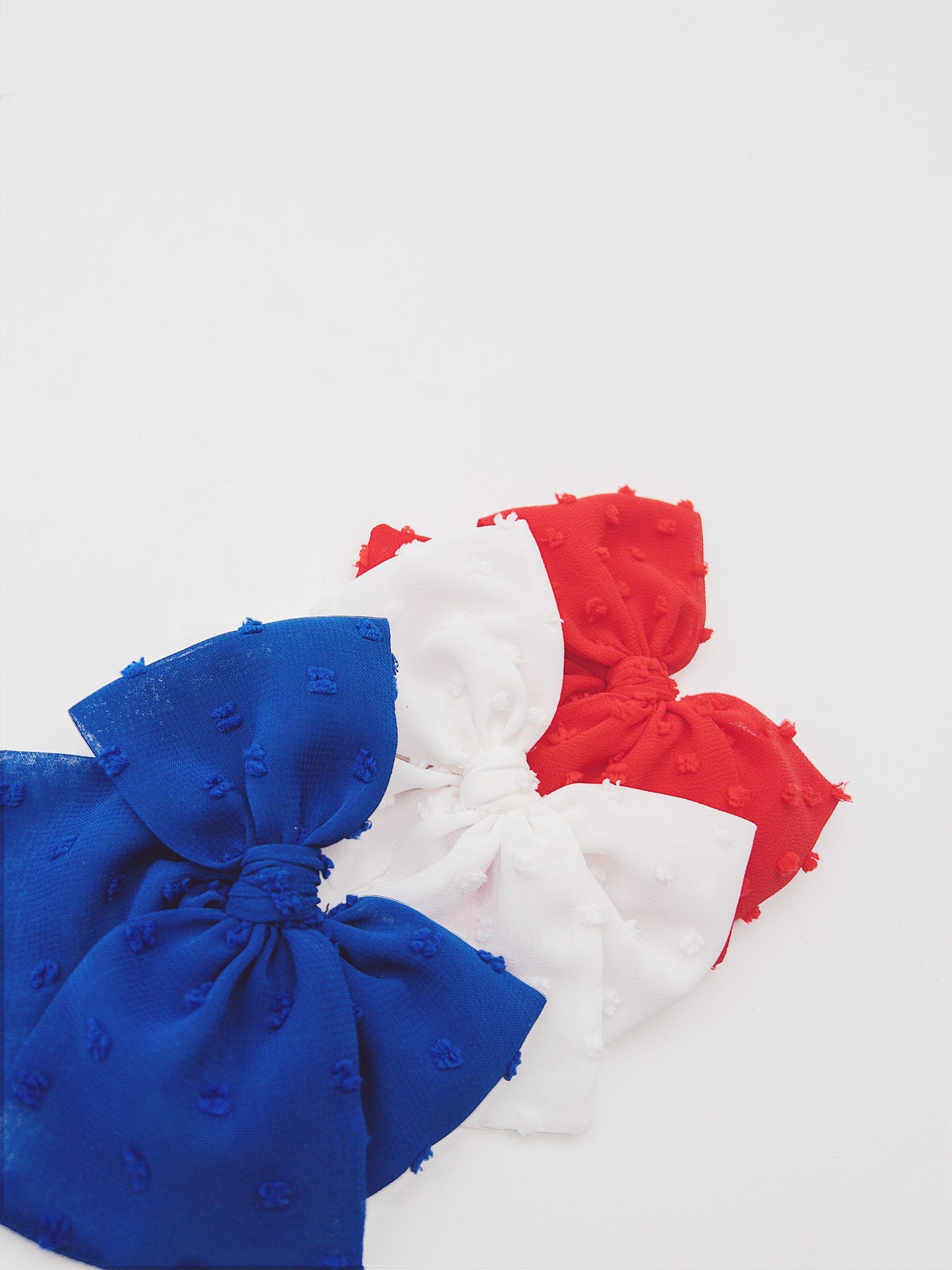 Red, White and Blue Chiffon Bows