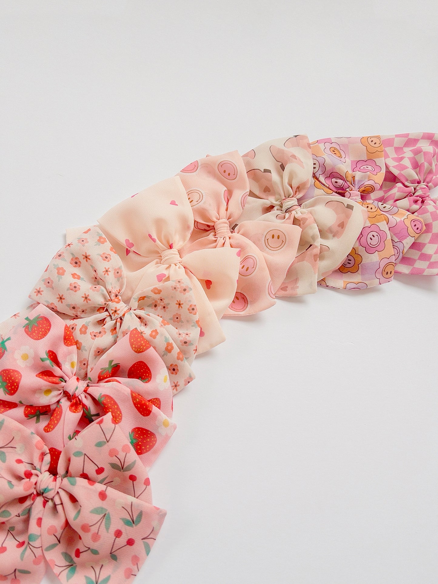 Printed Chiffon Bows