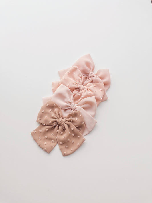 Set of 4 Nude Bows
