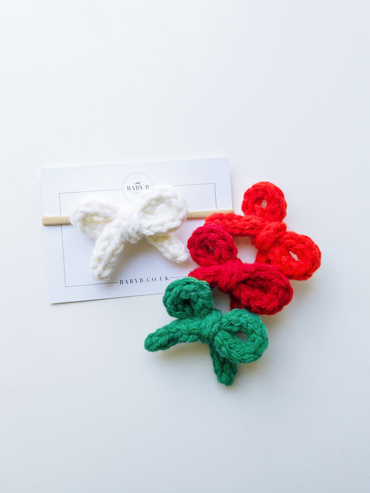 Christmas Crochet Bow