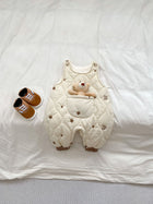 Baby Winter Thickened Jumpsuit Thick Warm Hooded Romper