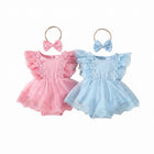 Summer Baby Girl Sweet Sleeveless Mesh Lace Flower Dress