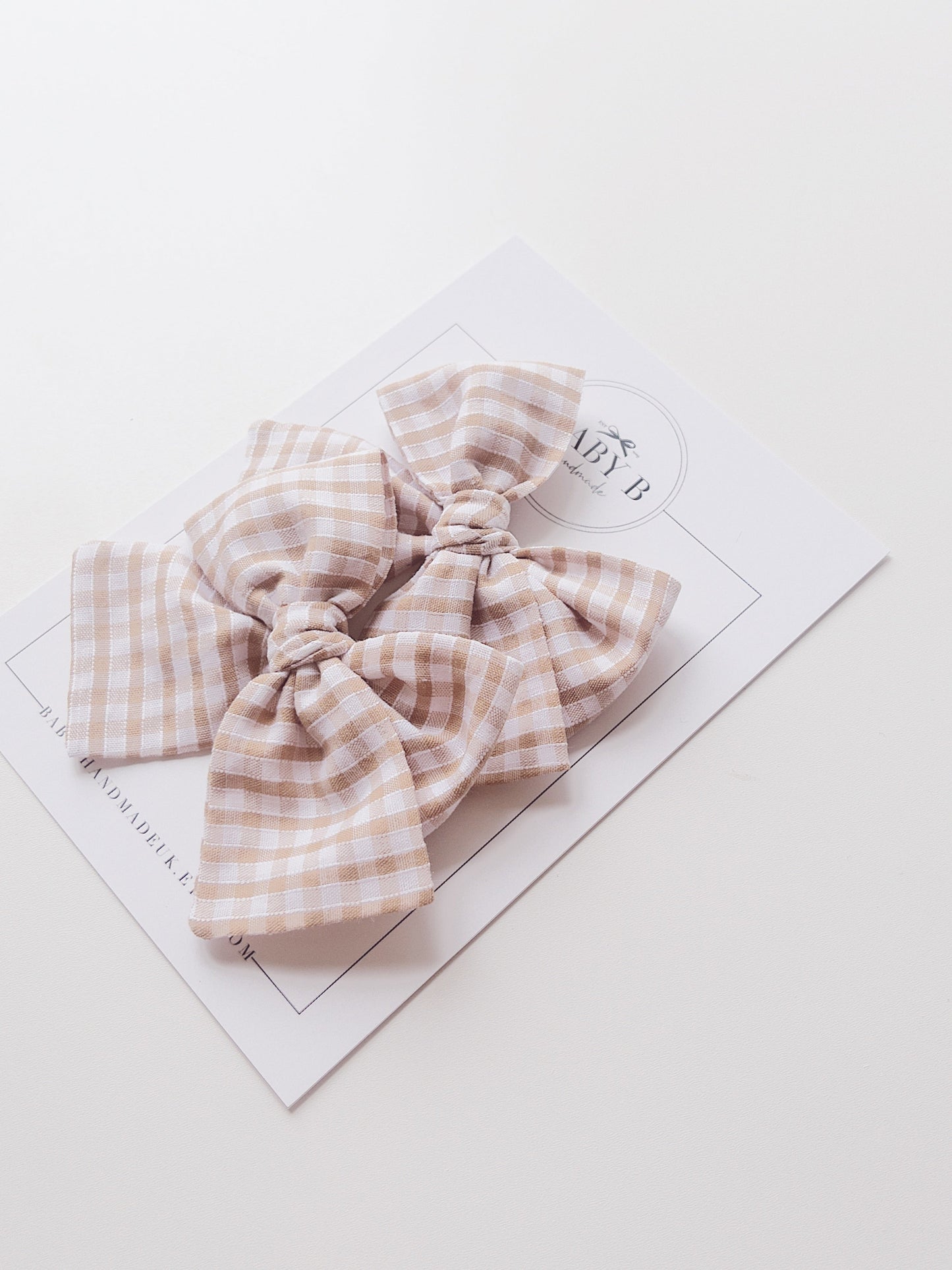 Gingham Pigtail Bows