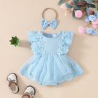 Summer Baby Girl Sweet Sleeveless Mesh Lace Flower Dress