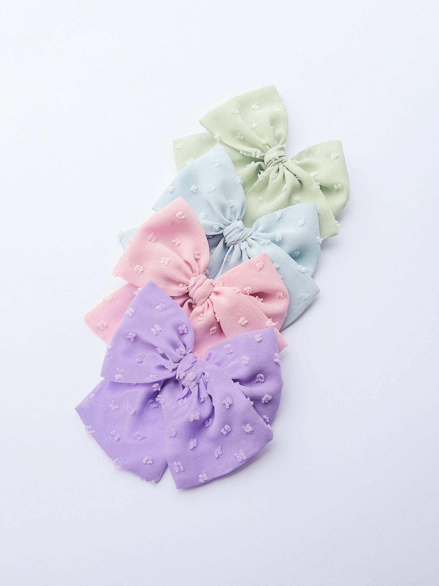 Swiss Dot Chiffon Bow