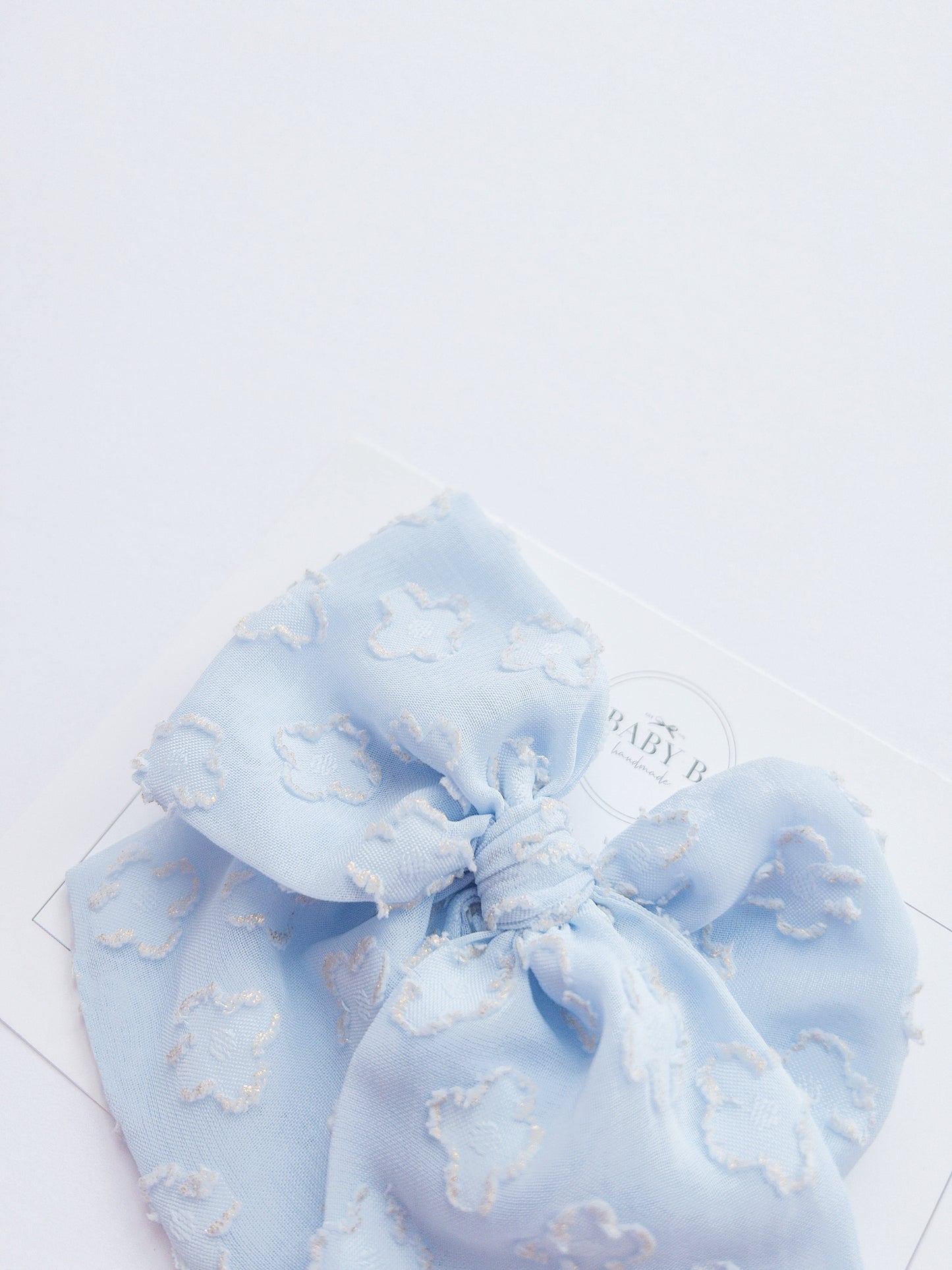 Blue Chiffon Bow