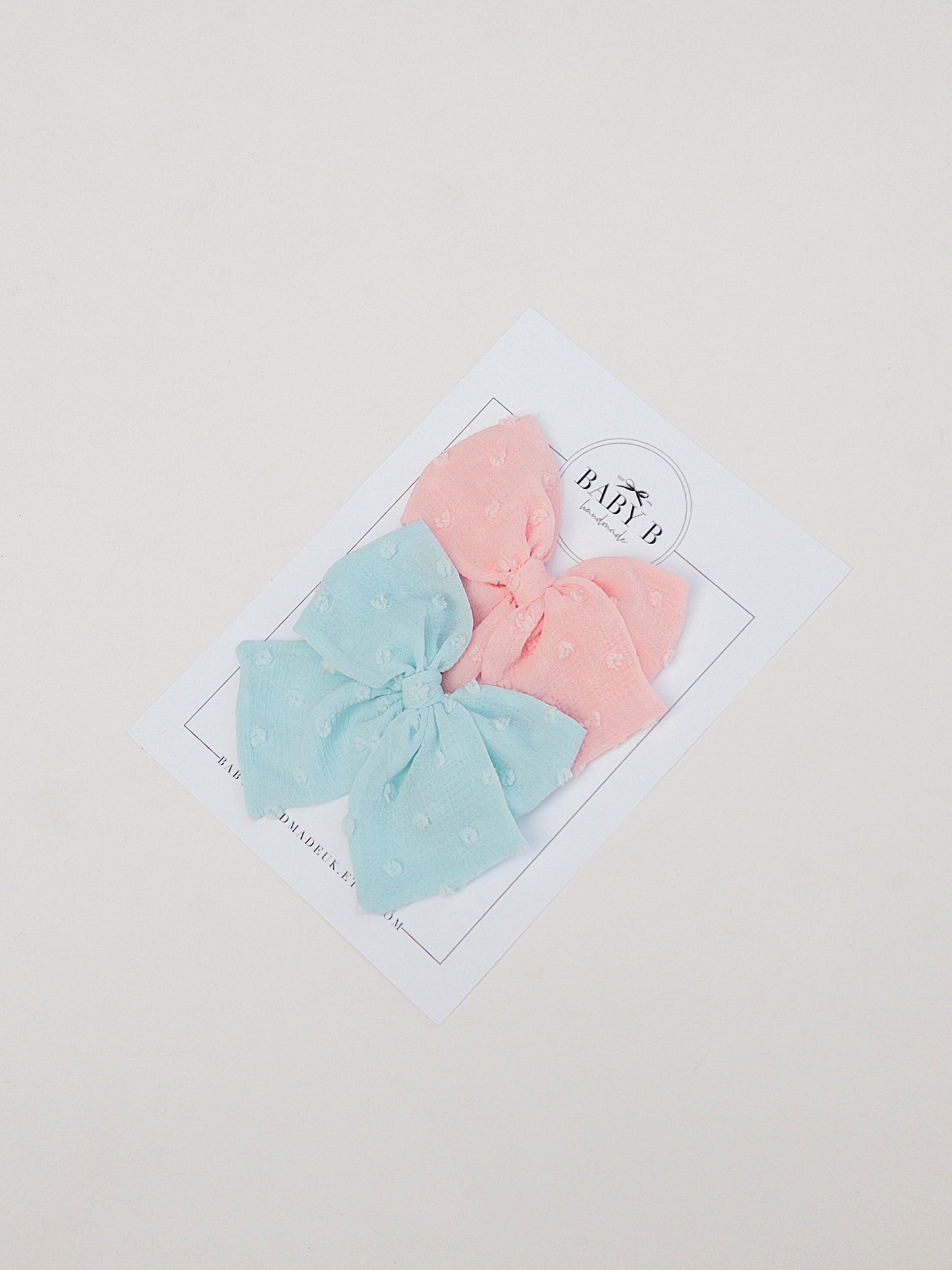 Crinkle Swiss Dot Chiffon Bow