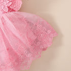 Summer Baby Girl Sweet Sleeveless Mesh Lace Flower Dress