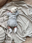 Newborn Neutral Unisex Baby Thin Cotton Yarn Casual Long Sleeve Cardigan Shirt Shorts