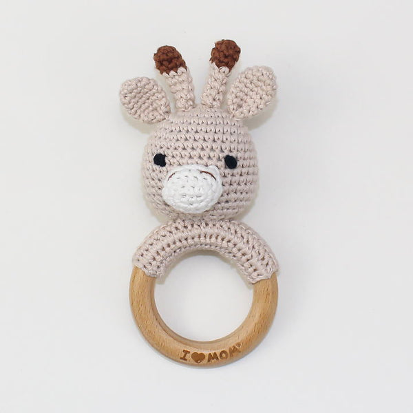 Hand-knitted Baby Crochet Animal Rattle