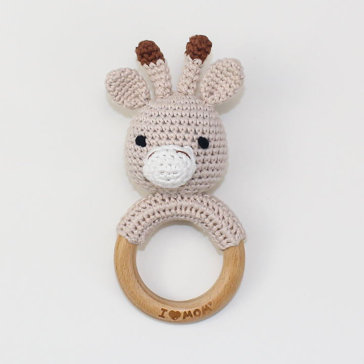 Hand-knitted Baby Crochet Animal Rattle