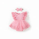 Summer Baby Girl Sweet Sleeveless Mesh Lace Flower Dress