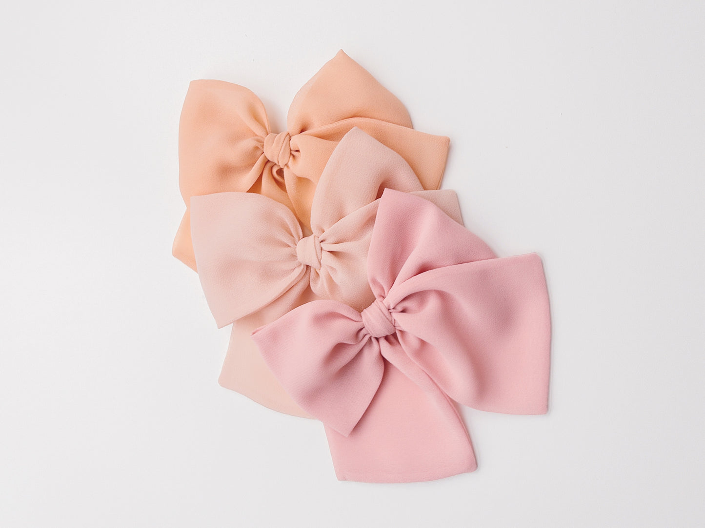 Peach and Pink Chiffon Bows