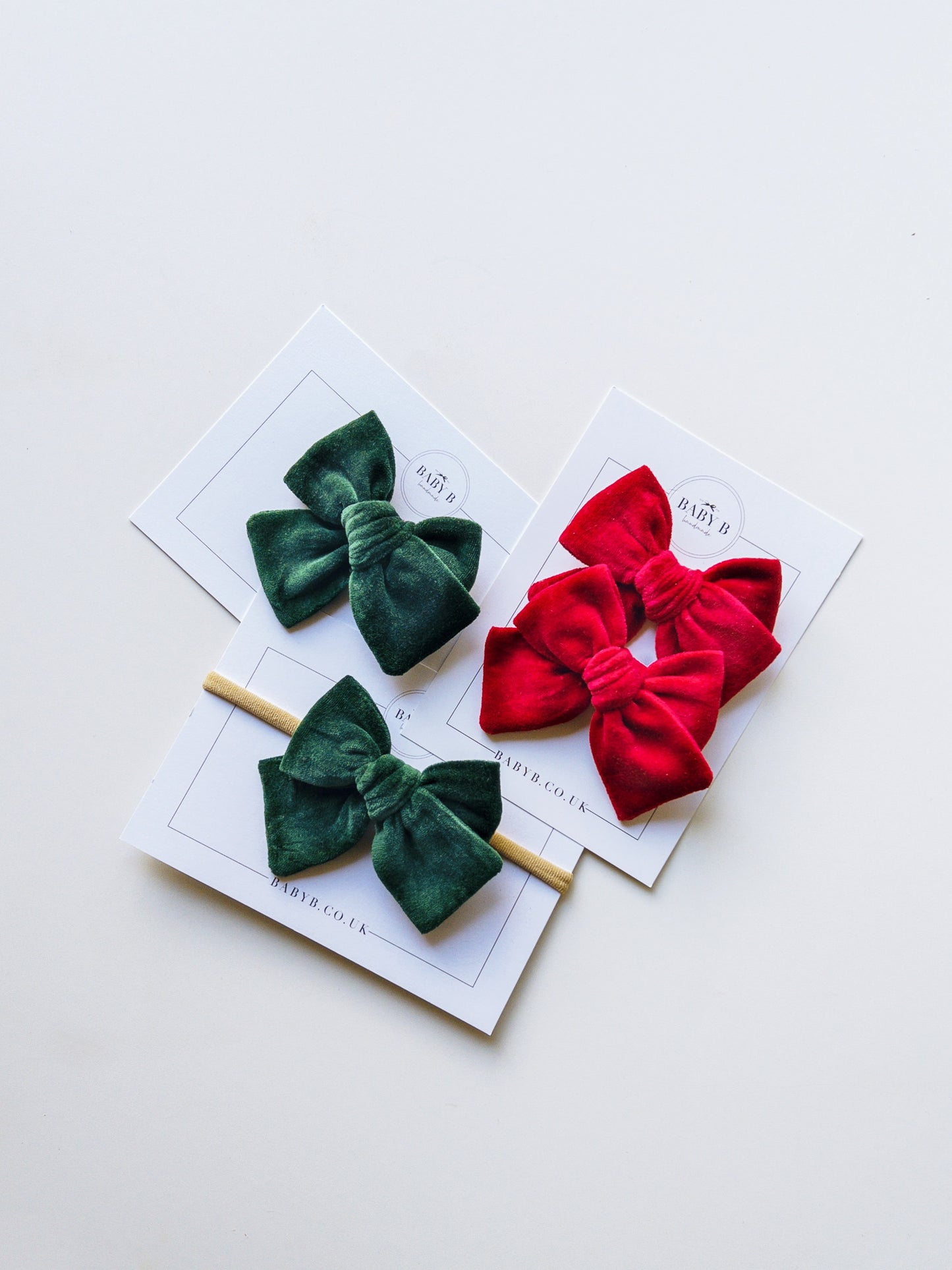 Red and Green Velvet Bows