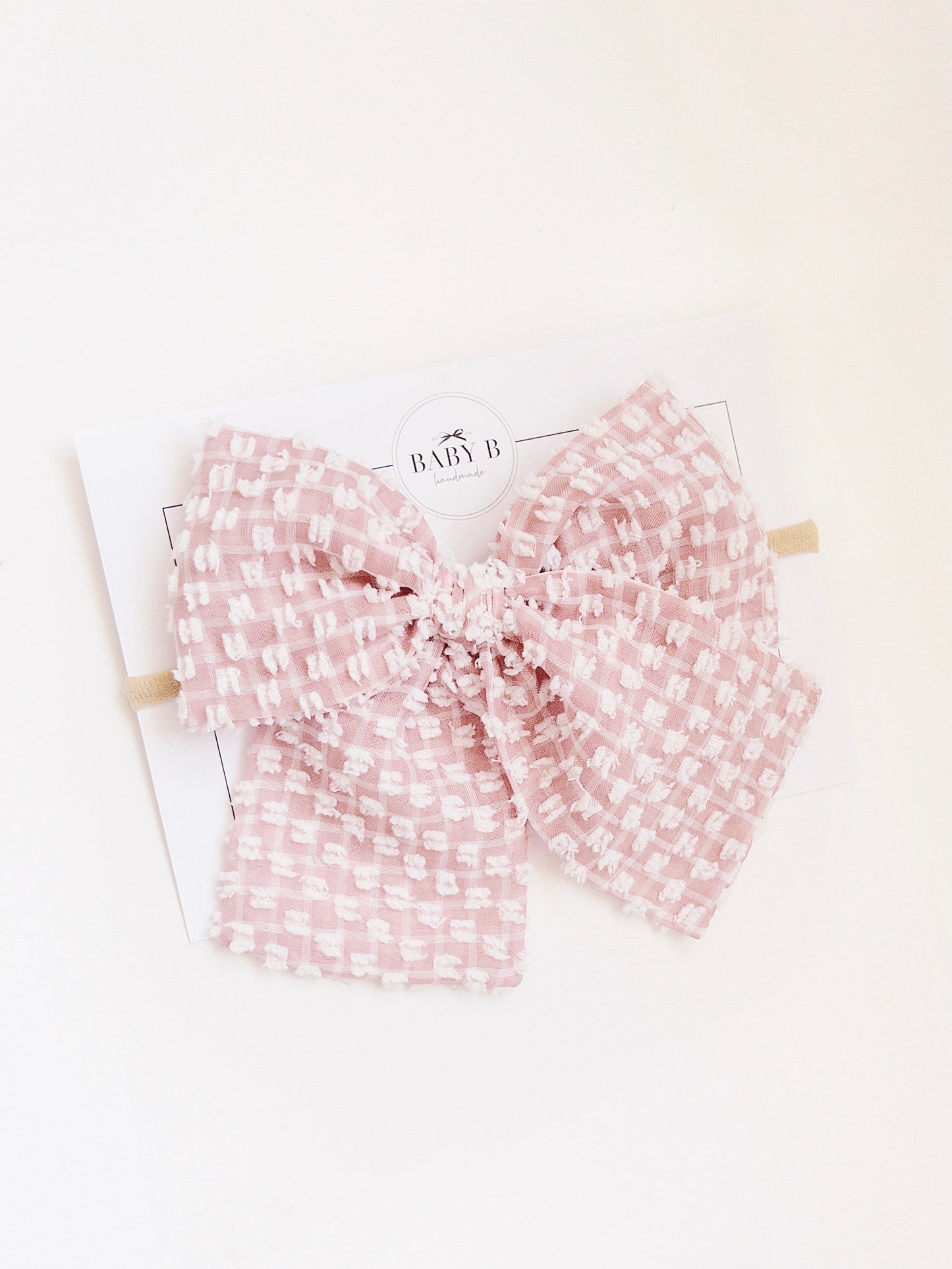 Plaid Chiffon Bow