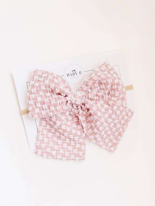 Plaid Chiffon Bow