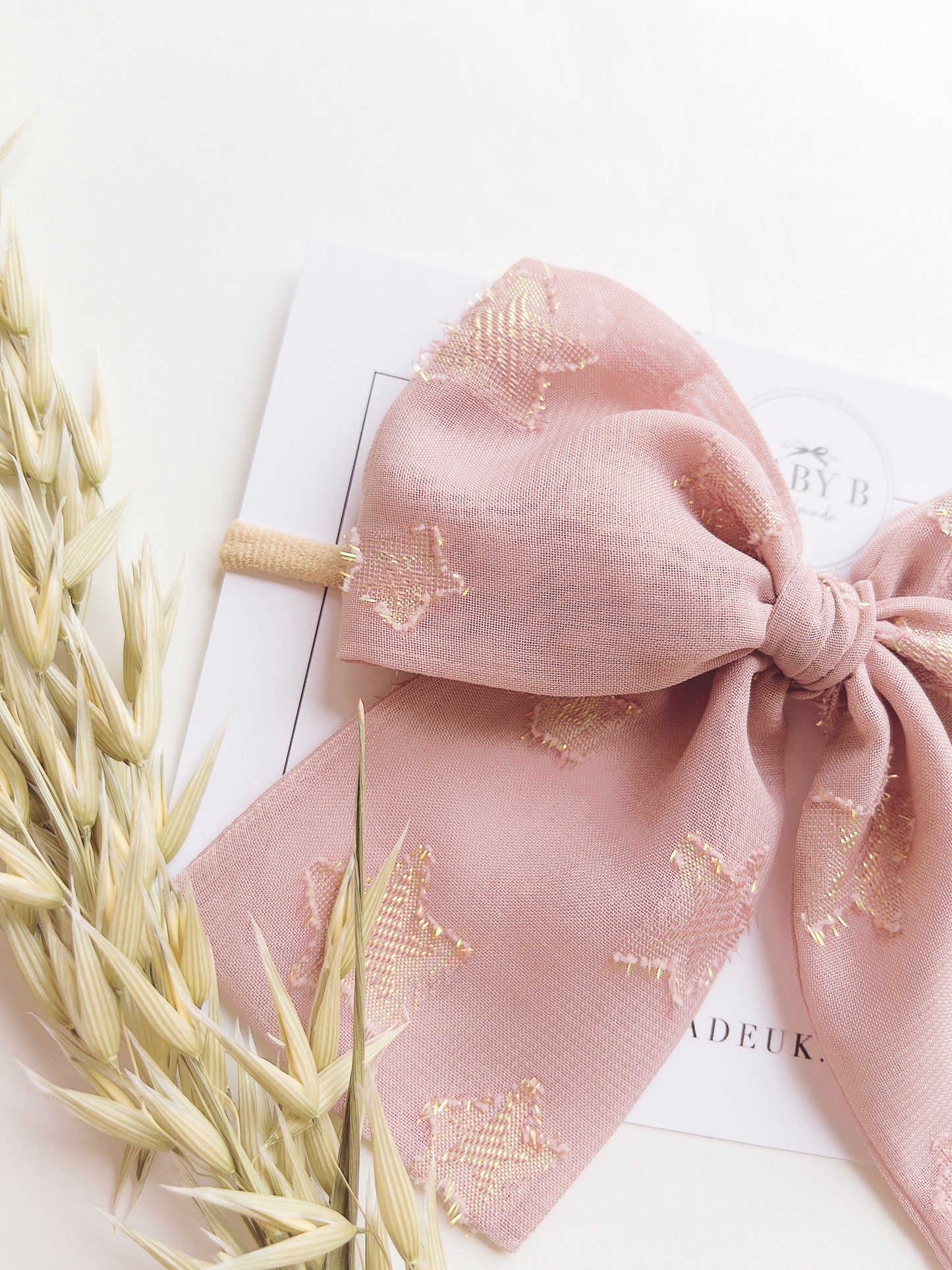 Gold Star Chiffon Bow