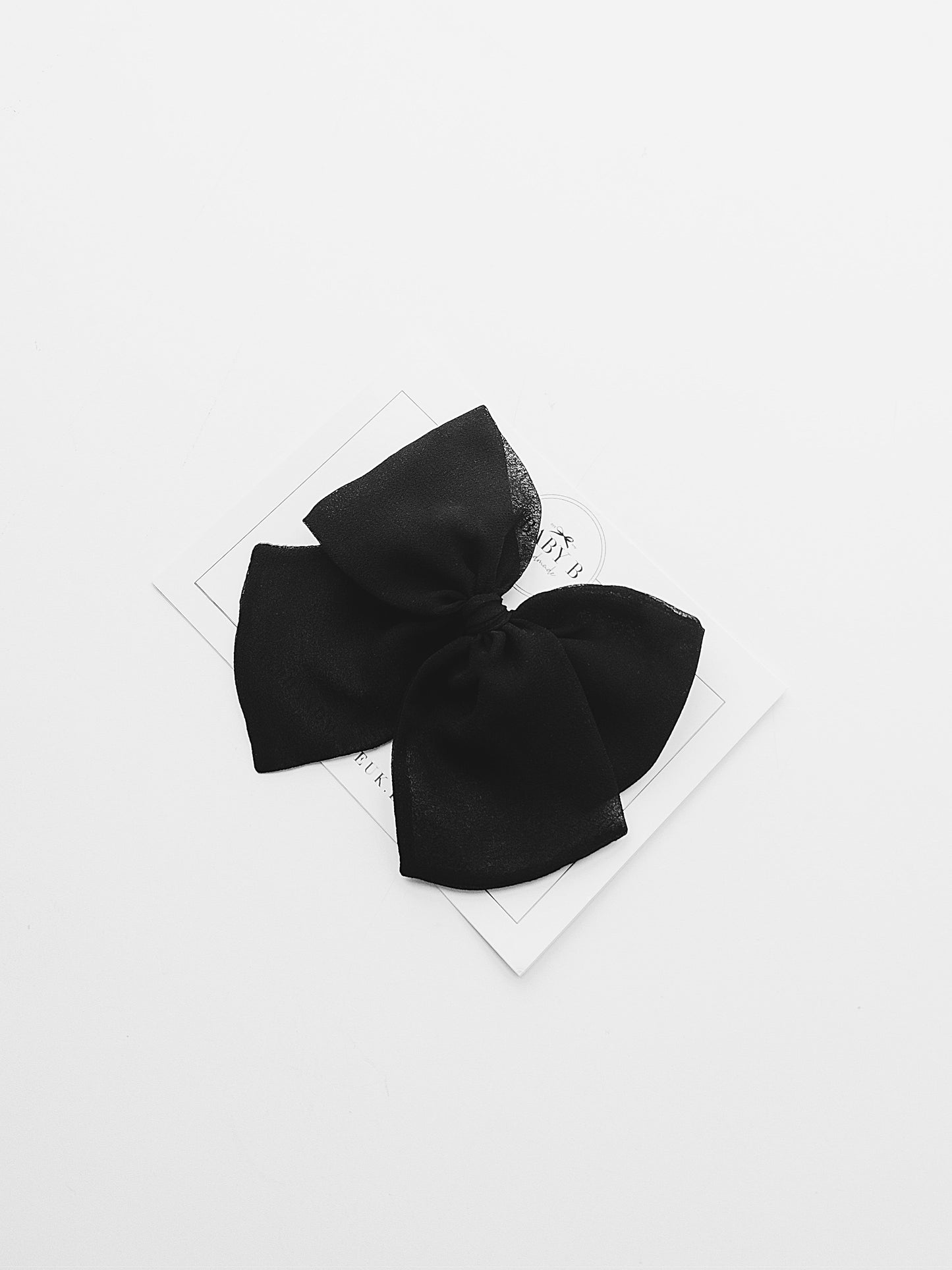 Black Chiffon Bow