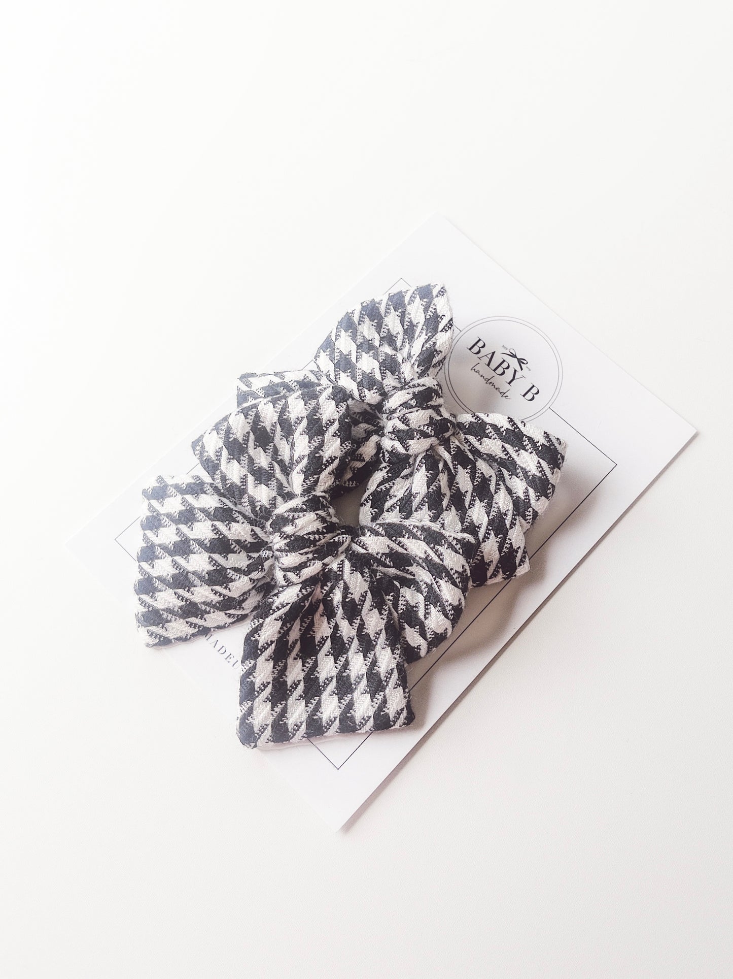 Houndstooth Pigtail Bows